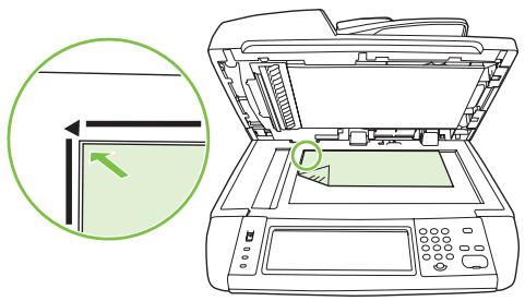 HP LASERJET M3035 - Chargement du support sur la vitre du scanner - 1