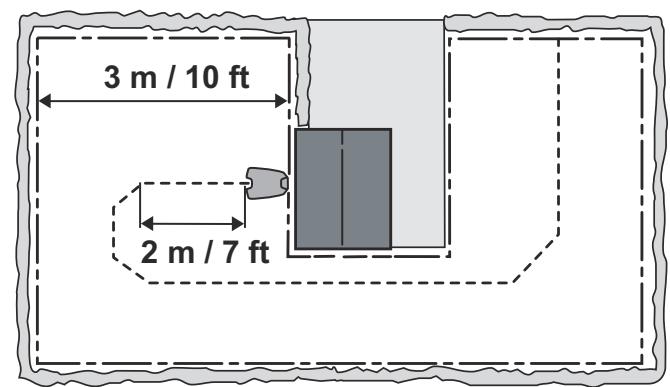 GARDENA SILENO R100LI - Emplacement de prédilection pour la station de charge - 1
