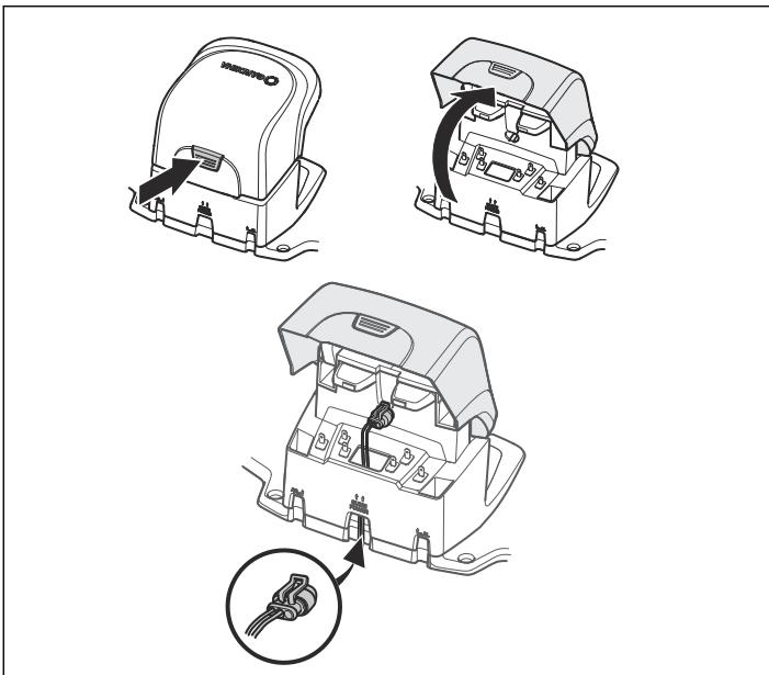 GARDENA SILENO R100LI - Installation et connexion de la station de charge - 1