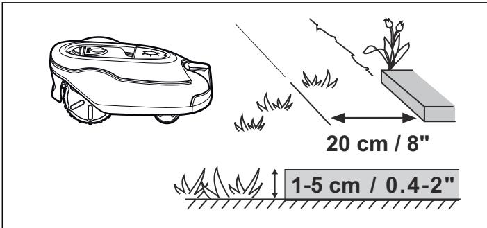 GARDENA SILENO R100LI - Limites de la zone de tonte - 2