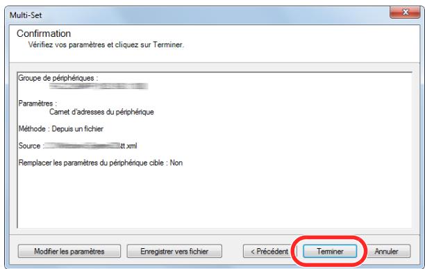 KYOCERA TASKALFA 4551CI - Inscription des données du carnet d'adresses sur la machine - 5