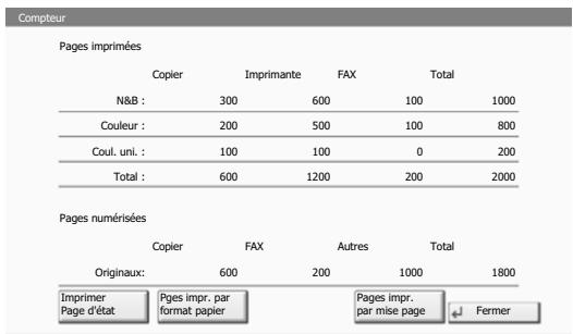 KYOCERA TASKALFA 4551CI - Vérification du compteur - 2