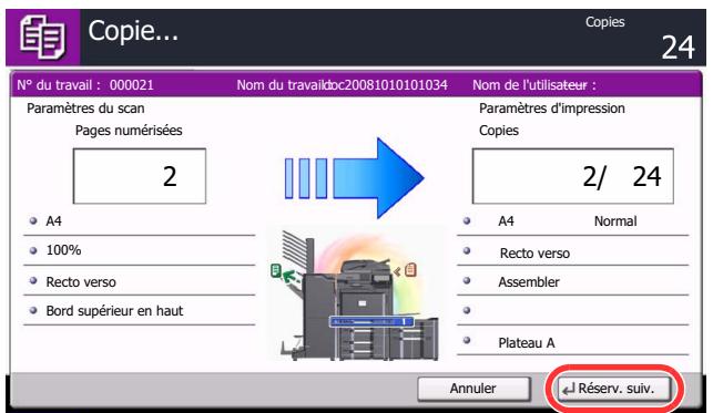KYOCERA TASKALFA 4551CI - Appuyer sur [Réserv. suiv.]. - 1