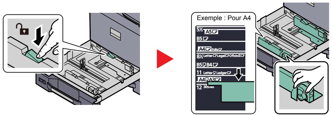 KYOCERA TASKALFA 4551CI - Régler le format du magasin. - 2
