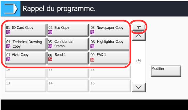 KYOCERA TASKALFA 4551CI - Rappeler le programme. - 2
