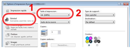 KYOCERA TASKALFA 4551CI - Afficher l'écran pour l'enregistrement du format d'original. - 1