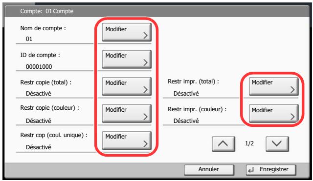 KYOCERA TASKALFA 4551CI - Entre les informations du compte. - 1