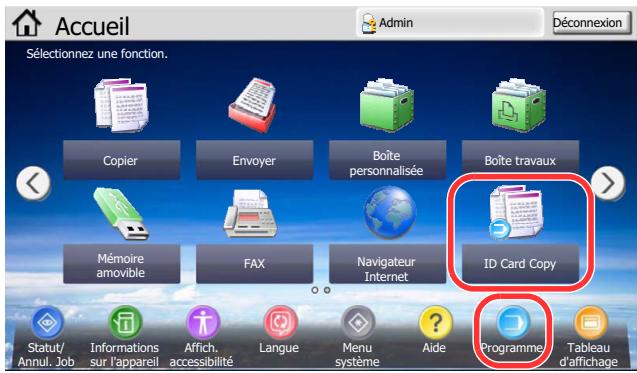 KYOCERA TASKALFA 4551CI - Rappeler le programme. - 1