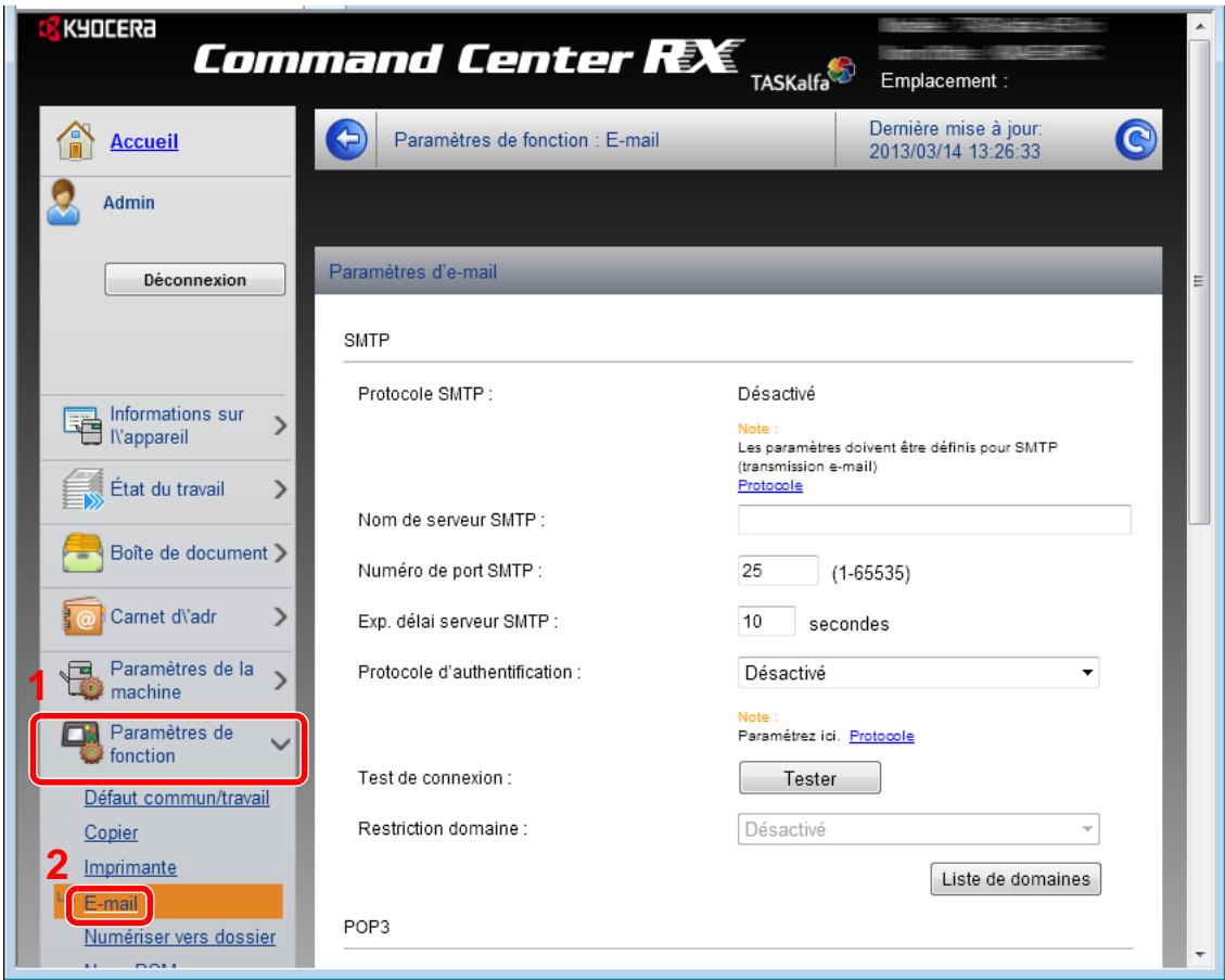 KYOCERA TASKALFA 4551CI - Afficher l'écran. - 1