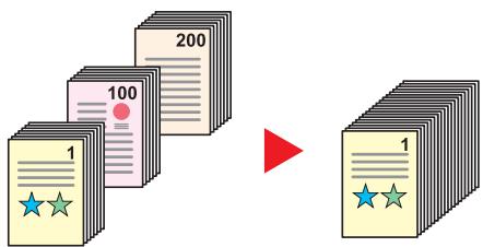 KYOCERA TASKALFA 4551CI - Numériser un grand nombre d'originaux en lots séparés et produit un seul travail (Numérisation continue) - 1