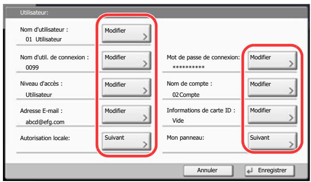 KYOCERA TASKALFA 4551CI - Modification des propriétés utiliser - 1