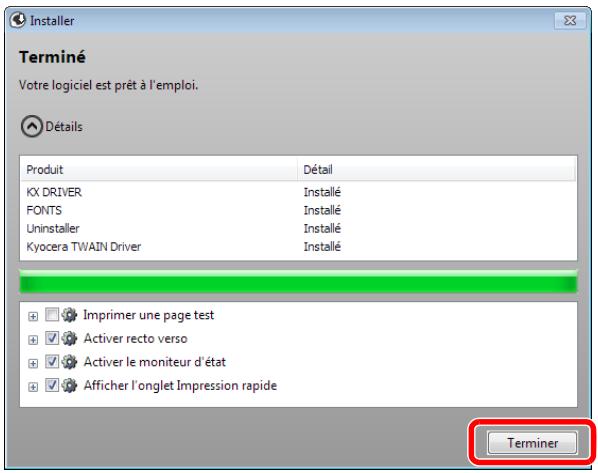 KYOCERA TASKALFA 4551CI - Terminer l'installation. - 1
