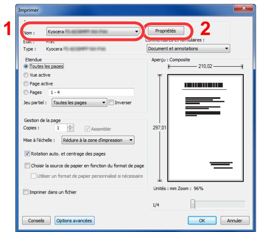 KYOCERA TASKALFA 4551CI - Configurer les paramètres. - 1