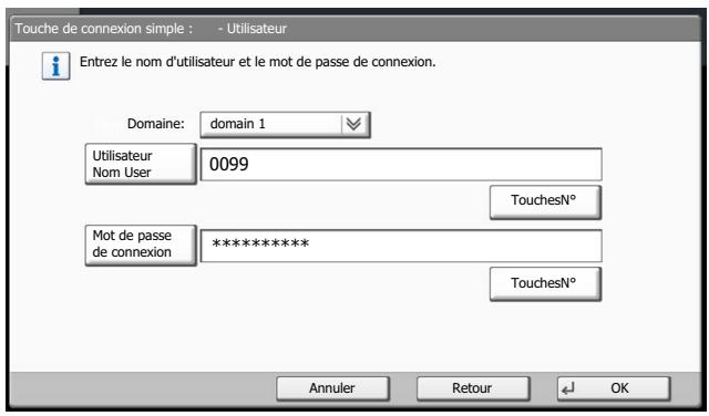 KYOCERA TASKALFA 4551CI - Spécification de l'utilisateur à partir des utilisateurs réseau - 1