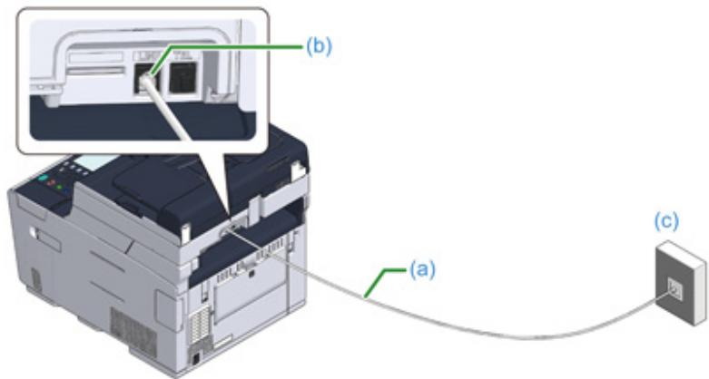 OKI ES5473MFP - Connecting to the Public Line (If Using Only for Faxes) - 1