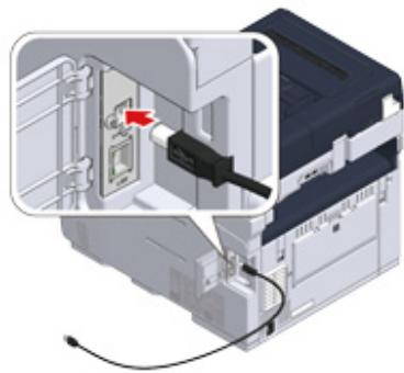 OKI ES5473MFP - Connecting a USB Cable - 4