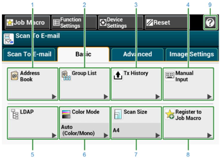 OKI ES5473MFP - Scan To E-mail Screen - 2