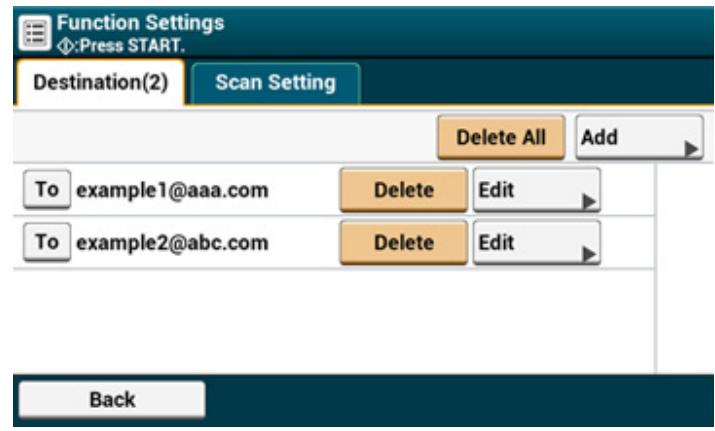 OKI ES5473MFP - - [Function Settings] > [Destination] Tab - 1