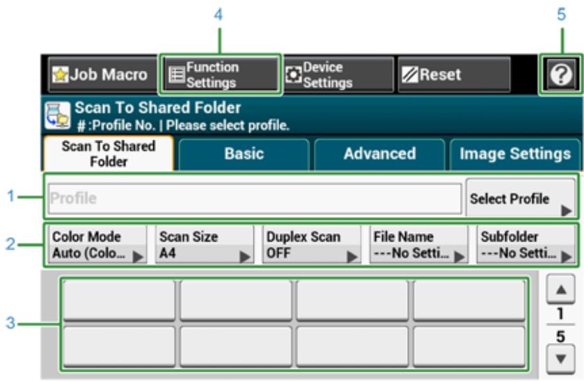 OKI ES5473MFP - Scan To Shared Folder Screen - 1