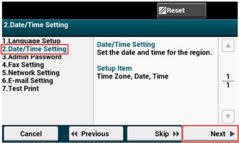 OKI ES5473MFP - Setting Date and Time - 1