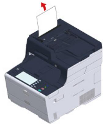 OKI ES5473MFP - If a Document is Visible in the Paper Path - 2