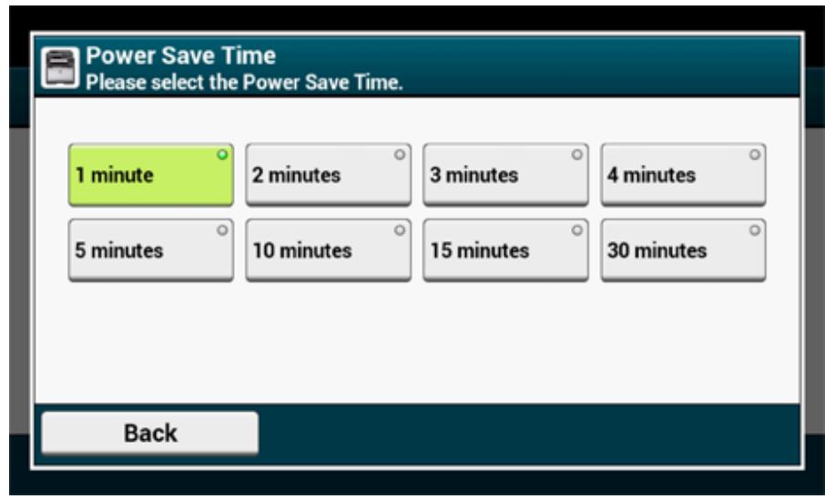 OKI ES5473MFP - Setting the Length of Idle Time Before Entering Power Save Mode - 1