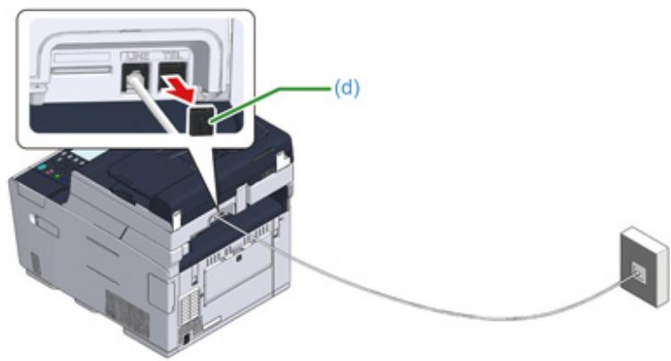 OKI ES5473MFP - Connecting to the Public Line (If Connecting a Telephone to the Machine) - 2