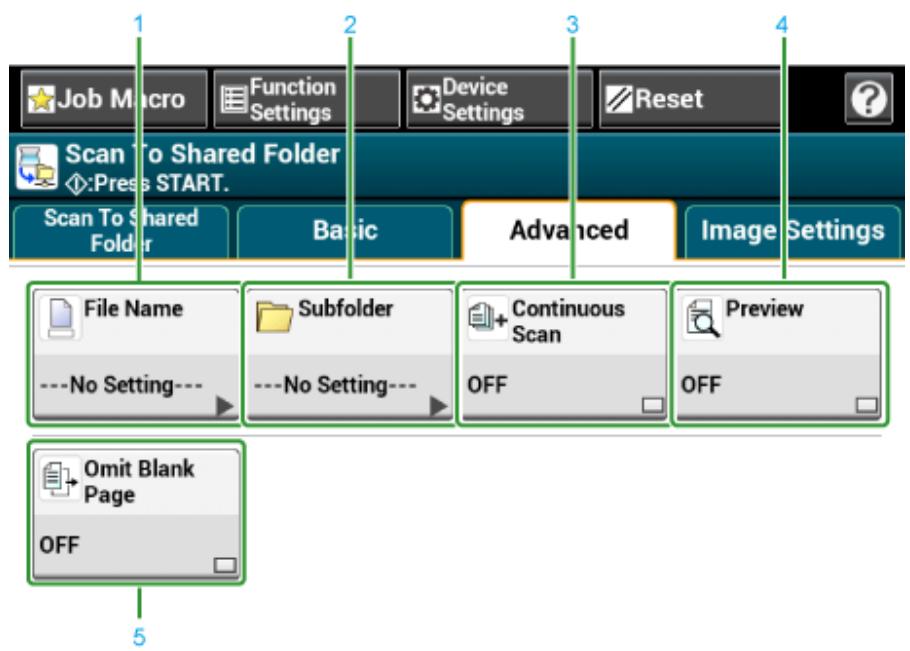 OKI ES5473MFP - Scan To Shared Folder Screen - 3