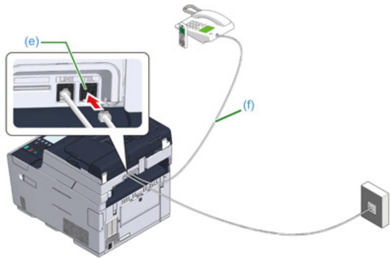 OKI ES5473MFP - Connecting to the Public Line (If Connecting a Telephone to the Machine) - 3