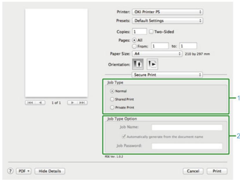 OKI ES5473MFP - - [Secure Print] Panel - 1