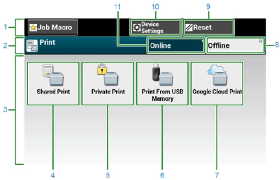OKI ES5473MFP - Descriptions of Screens for Print - 1