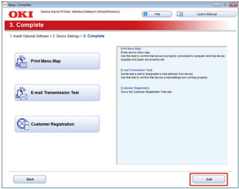 OKI ES5473MFP - Click [Exit]. - 1