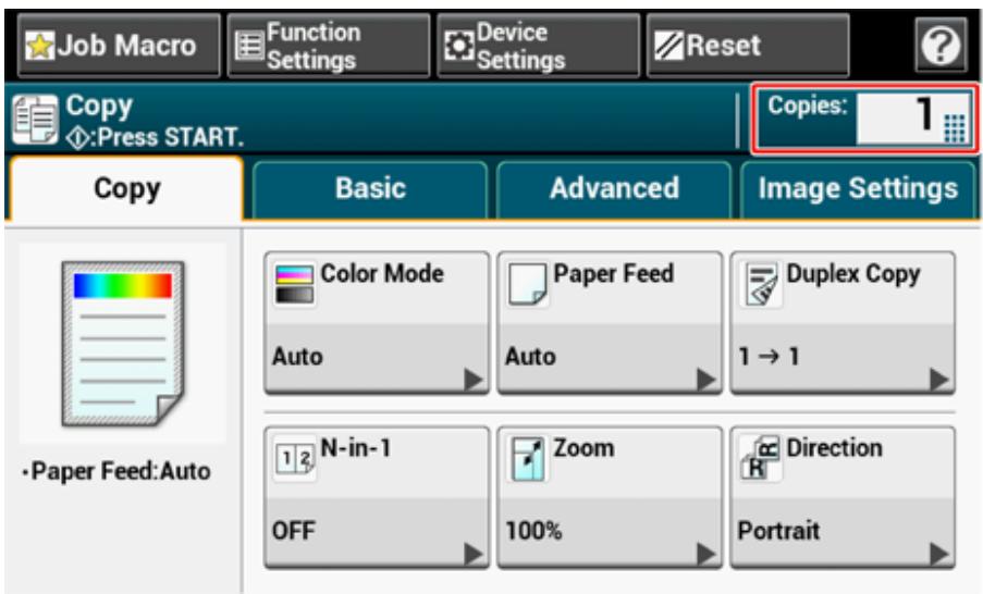 OKI ES5473MFP - Specifying the Number of Copies - 1