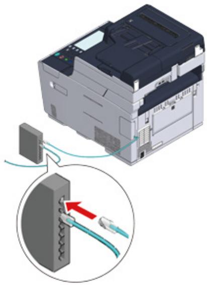 OKI ES5473MFP - Connecting a LAN Cable - 6