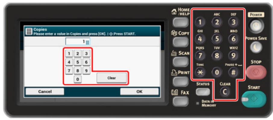 OKI ES5473MFP - Specifying the Number of Copies - 2
