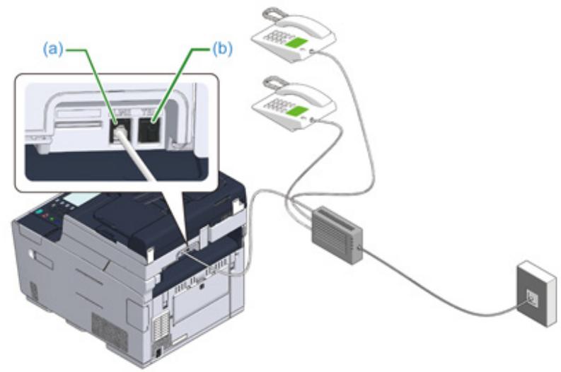 OKI ES5473MFP - Connecting as an Extension Telephone - 1