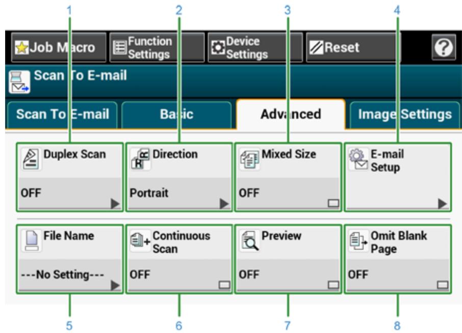 OKI ES5473MFP - Scan To E-mail Screen - 3