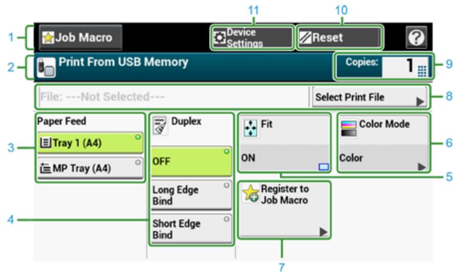 OKI ES5473MFP - Descriptions of Screens for Print - 2