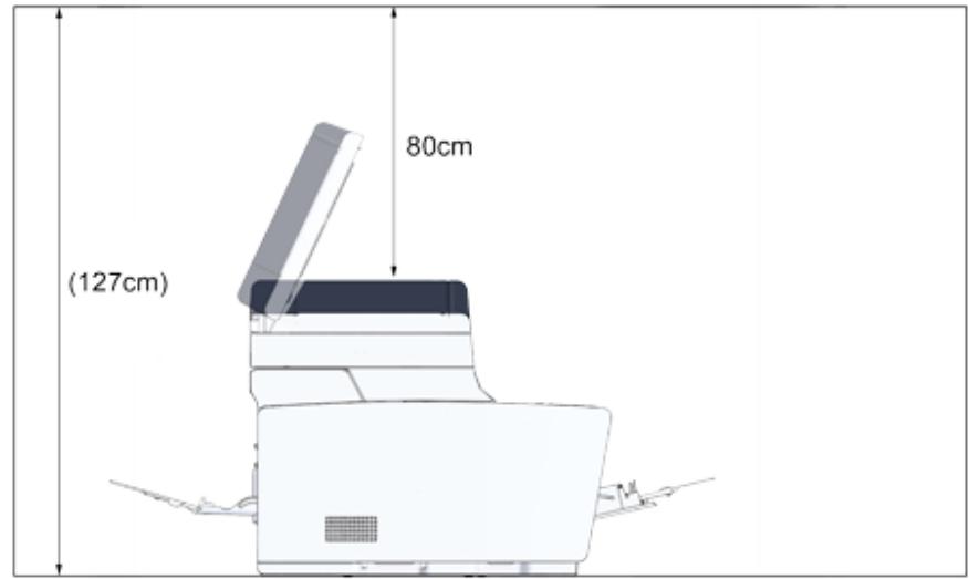 OKI ES5473MFP - Installation Space - 2