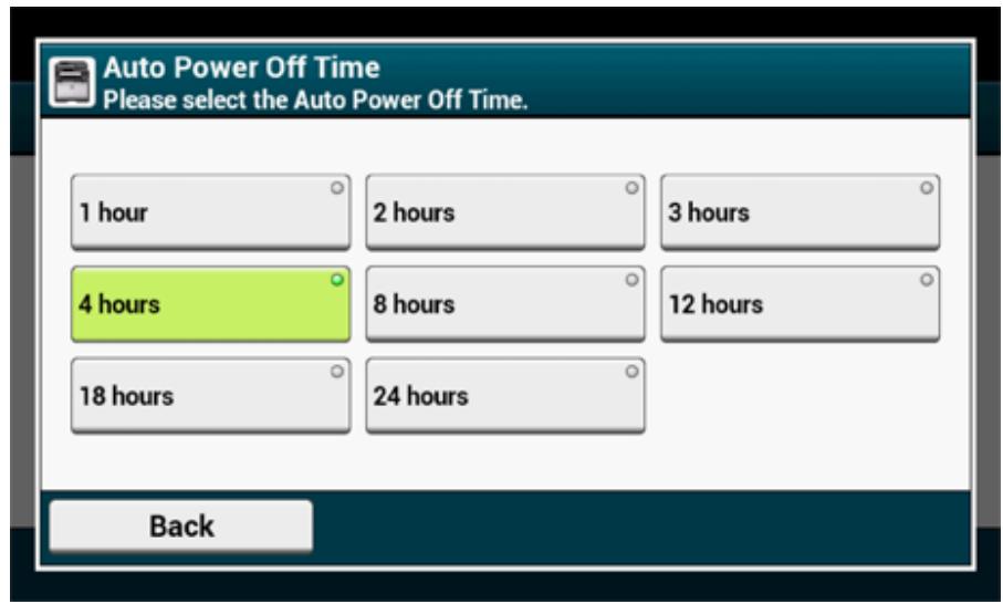 OKI ES5473MFP - Setting the Length of Idle Time Before Auto Power Off Works - 1