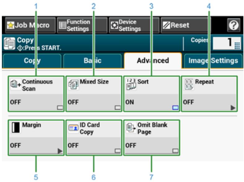 OKI ES5473MFP - Descriptions of Screens for Copy - 3