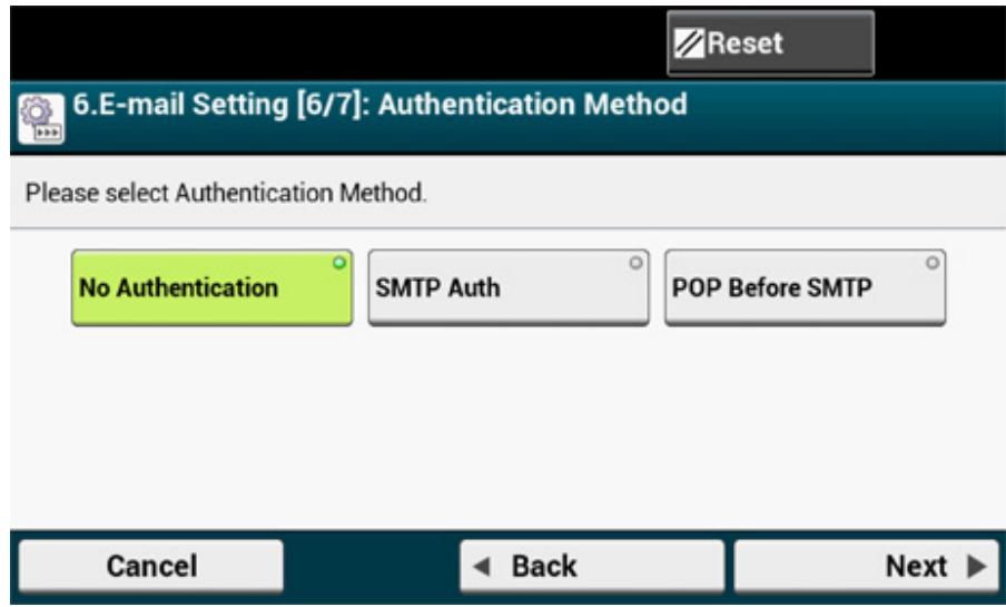 OKI ES5473MFP - Select Authentication method. - 2