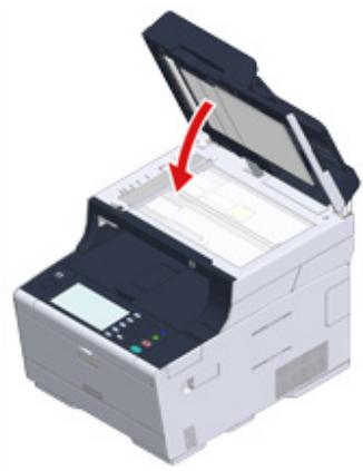 OKI ES5473MFP - Close the document glass cover. - 2