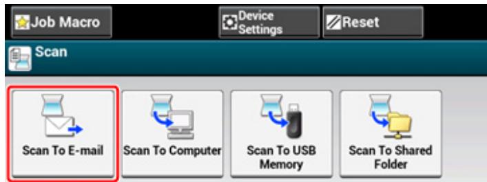 OKI ES5473MFP - Entering E-mail Address to Send E-mail - 1