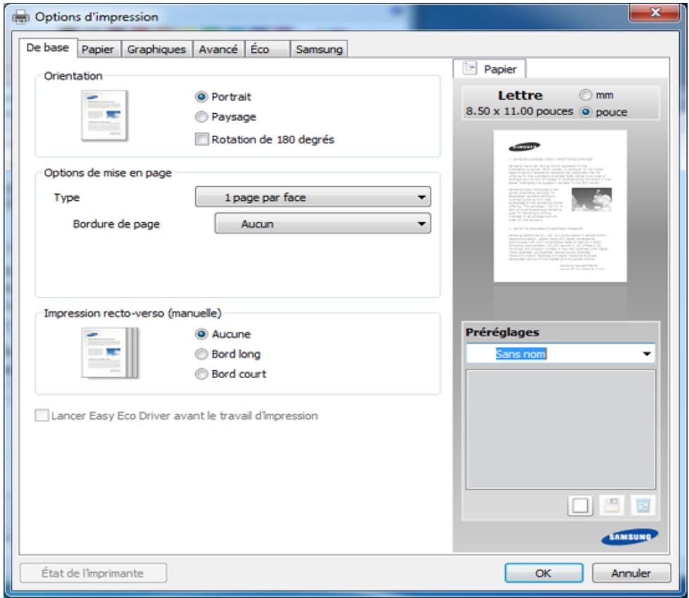 SAMSUNG XPRESS M2070W - Cliquez sur Propriétés ou Préférences. - 1