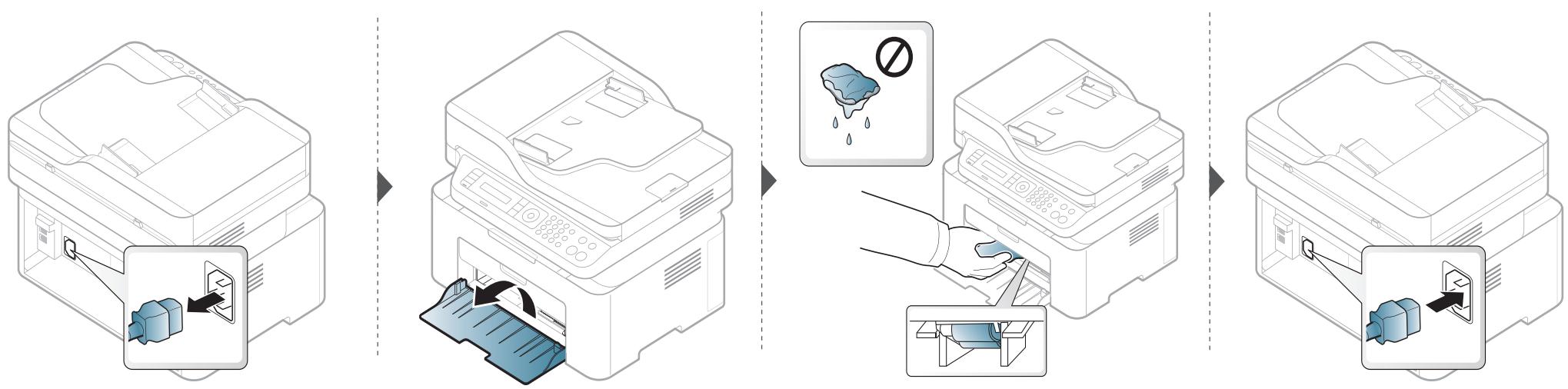 SAMSUNG XPRESS M2070W - Nettoyage du rouleau d'entrainment - 2
