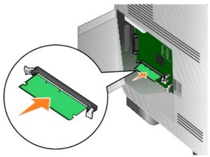 DELL 5210N - Installation d'une carte mémoire d'imprimante - 3
