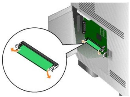 DELL 5210N - Retrait d'une carte mémoire d'imprimante - 3