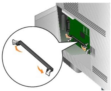 DELL 5210N - Installation d'une carte mémoire d'imprimante - 2