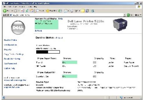 DELL 5210N - Outil Web de configuration de l'imprimante Dell - 2